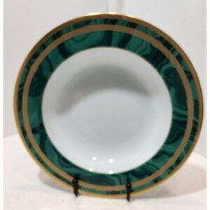 Vintage Christian Dior Malachite Gaudron 9.25" Rimmed Soup Bowl New Green